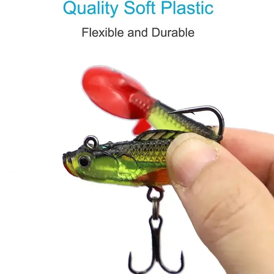 6PCS Wobblers Artificial Baits Fishing Tackle Soft Silicone Bait For Sea Bass Spoon Pike Fishing Lures Swimbait