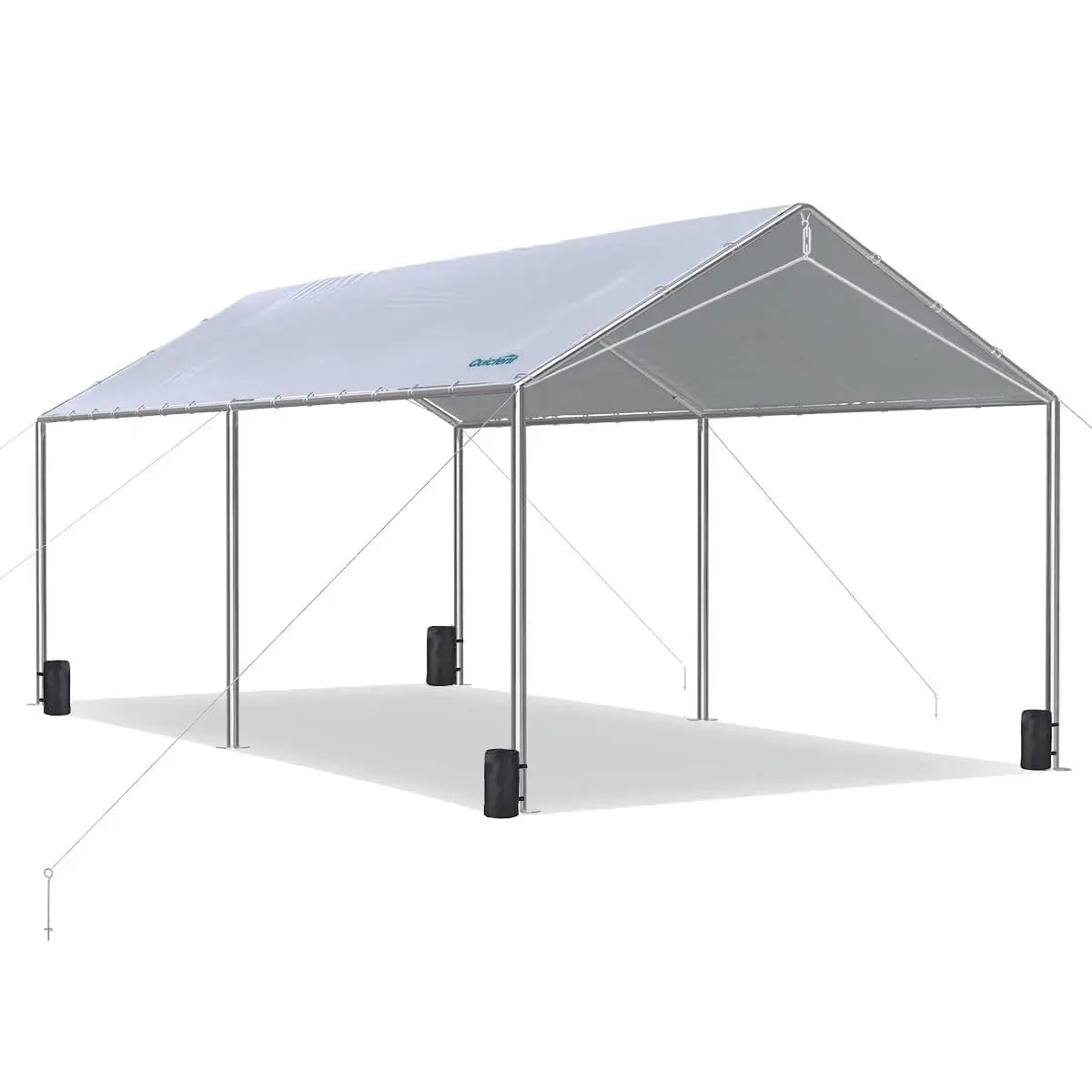 10x20 ft Heavy Duty Car Canopy Galvanized Frame Outdoor Party Boat Shelter