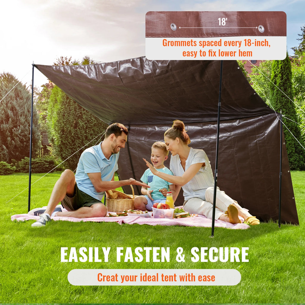 Heavy Duty Tarp Waterproof Tear Proof Poly Plastic Tarps Cover Multi-Purpose Outdoor Tarpaulin with Grommets for Truck