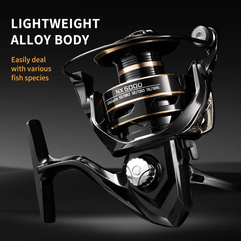 Spinning Fishing Reel Metal Reel 10KG Max Drag Power Spinning Wheel Adapt to Any Water Body