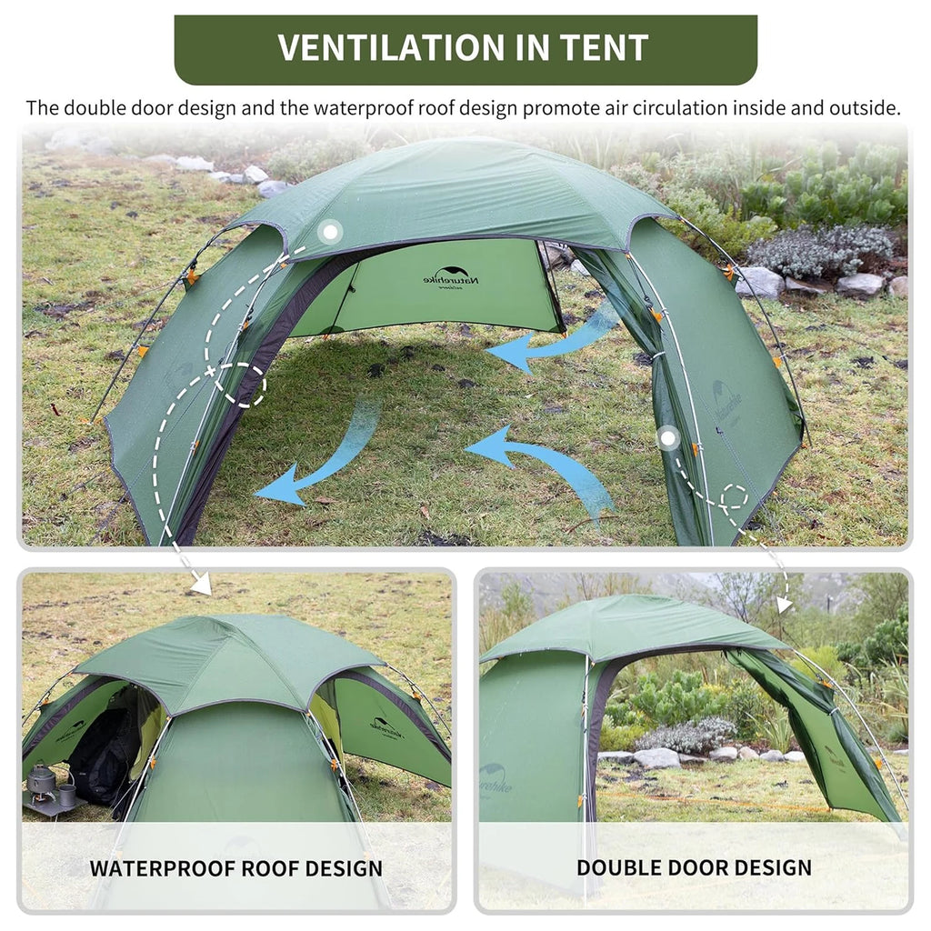 Cloud Peak 2 Person Tent Ultralight Waterproof Camping Tent 4 Season Nylon Backpacking Traveling Tent