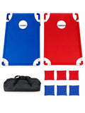 9pcs Scoring Portable Cornhole Game Set, 2 Collapsible Oxford Cloth Cornhole Boards, 6 Bean Bags Scoreboard & Carrying Bag