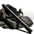 3-piece set, iron magnesium ignition rod ignition kit, including hexagonal iron magnesium rod, igniter and hanging rope, waterproof survival fire sickle steel