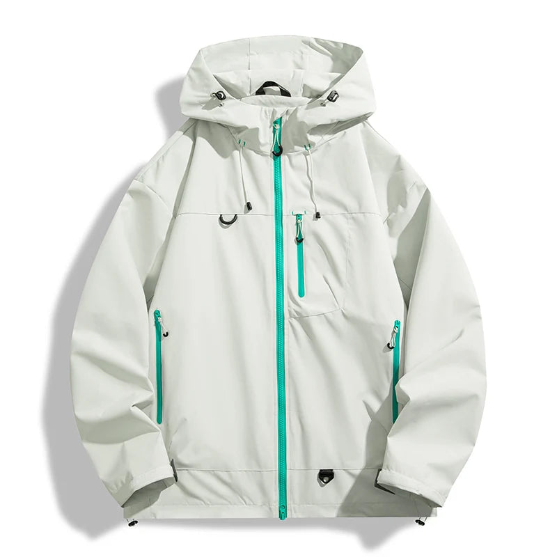 Unisex Hiking Jacket Waterproof Windbreaker Outdoor Hooded Fishing Camping