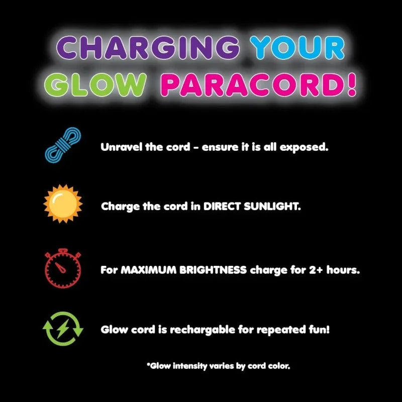 Luminous 9 Strands Paracord Nylon 550 Tent Cord Outdoor Glow In The Dark