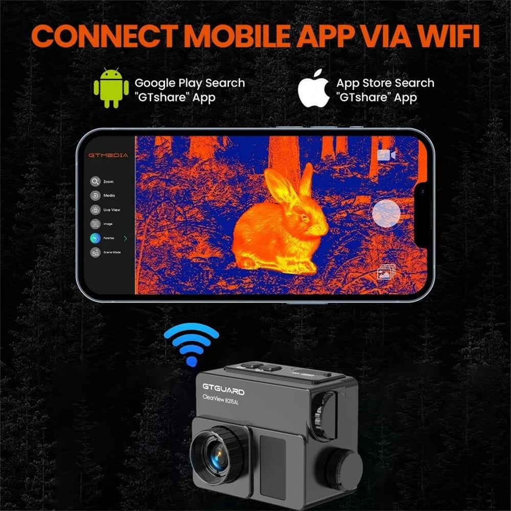 Thermal Imaging Scope Ai Super Resolution 384x288,8X Digital Zoom Night Vision Goggles 600m Laser Ranging for Hunting & Camping