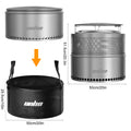 19-inch Smokeless Fire Pit, Used for Outdoor Wood Burning, Portable 304 Stainless Steel Camping Stove