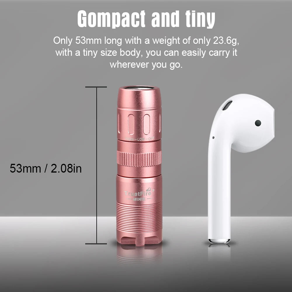 MINIE EDC Flashlight with Magnetic LED Rechargeable  Flashlights For Camping Hiking