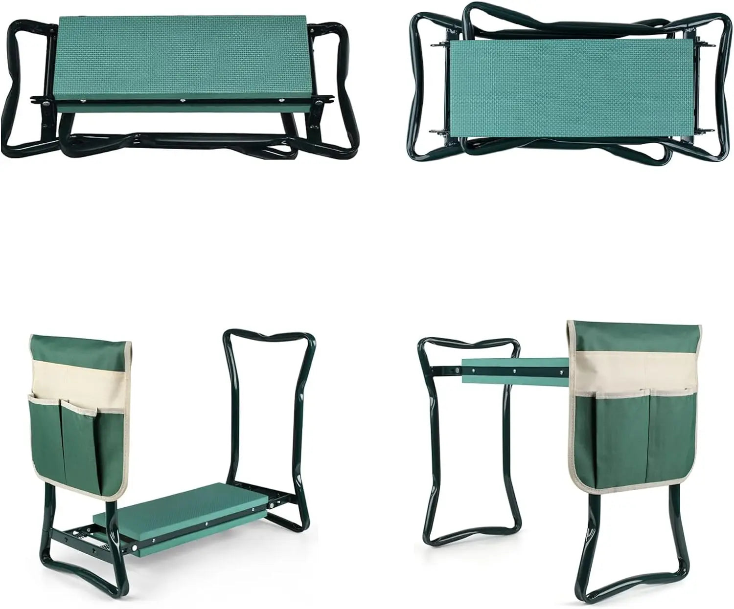 Upgraded Folding Garden Kneeler and Seat with Foam Kneeling Pad
