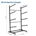 Freestanding Kayak Storage Rack 2/3/4 Tier Adjustable Canoe Stand Heavy Duty