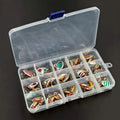 30pcs Metal Spoon Spinner Fishing Lure with Treble Hook for Freshwater and Saltwater