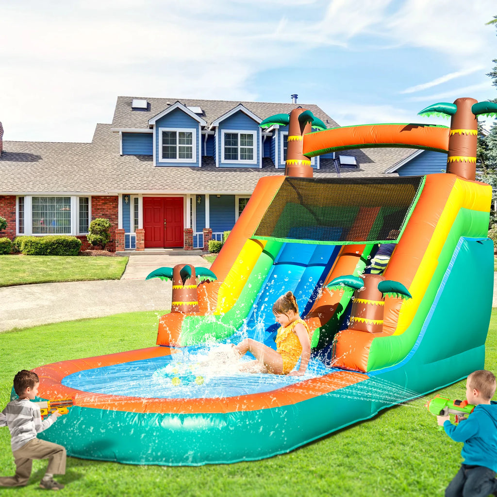 21ft Giant Commercial PVC Inflatable Water Slide Bounce House Pool With Blower Children's playground