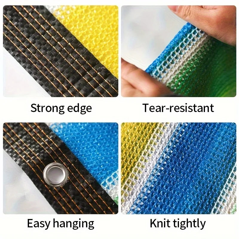 Shade Privacy Fence Screen Netting for Gaps in Outdoor Patios, High-Density Polyethylene Mesh Shade Cloth for Backyards and Gazebos