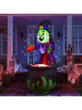 6 FT  Witch Halloween Inflatables Outdoor Decorations and Cauldron with Bubbling Potion and Light Inflatable Decoration
