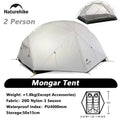 2 Person Tent 20D Nylon 210T Waterproof Ultralight Camping Hiking Tent with Mat Backpacking Tent