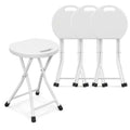 4PCS 18 Inch High Folding Stool Portable Foldable Camping Chair with Carrying Handle Heavy Duty Outdoor Seating