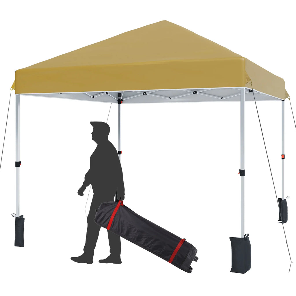 10x10ft Center Locking Canopy, Portable Outdoor Tent, Height Adjustable