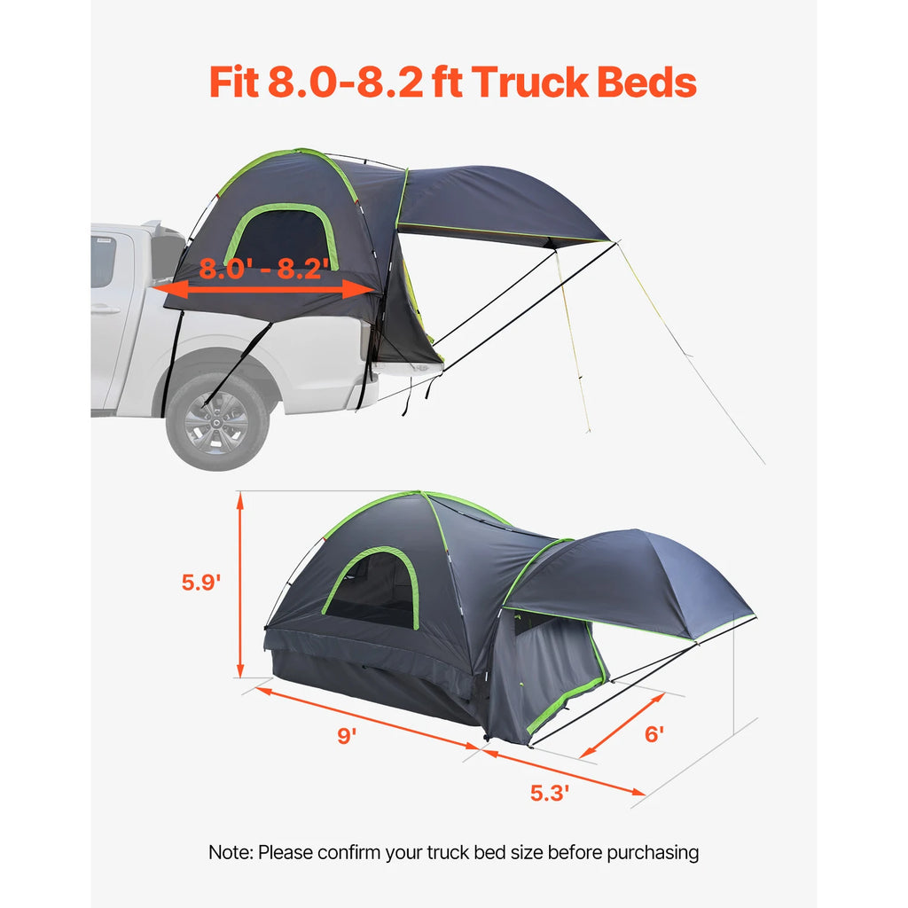 Pickup Truck Bed Tent Camping 2-3 Person  Expandable Awning