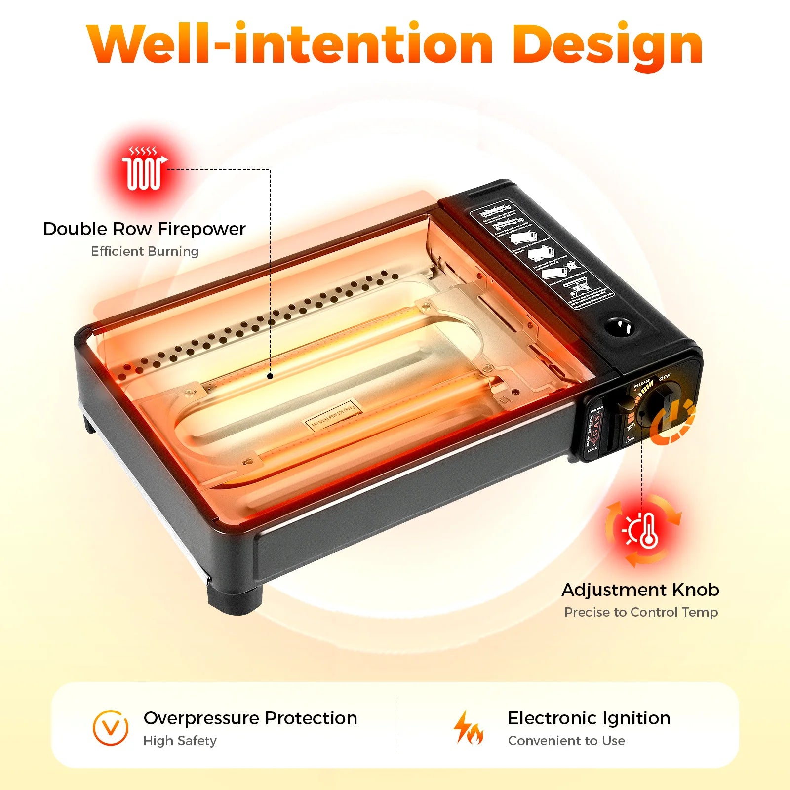 Portable Camping Grill Butane Gas Stove For Camping, Trekking