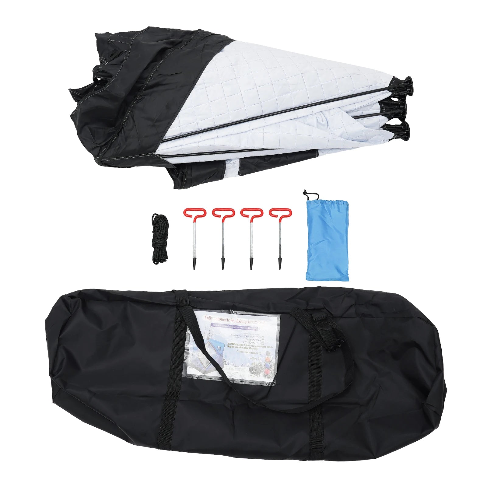Ice Fishing Insulated Tent, 1-2 Person Shelter, Portable Therma Windproof Camping