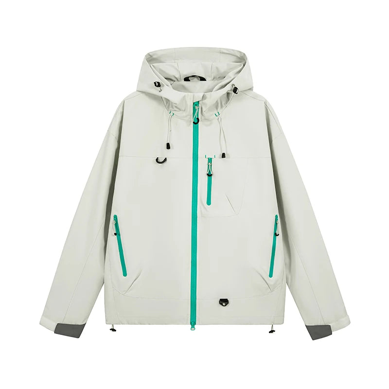 Unisex Hiking Jacket Waterproof Windbreaker Outdoor Hooded Fishing Camping