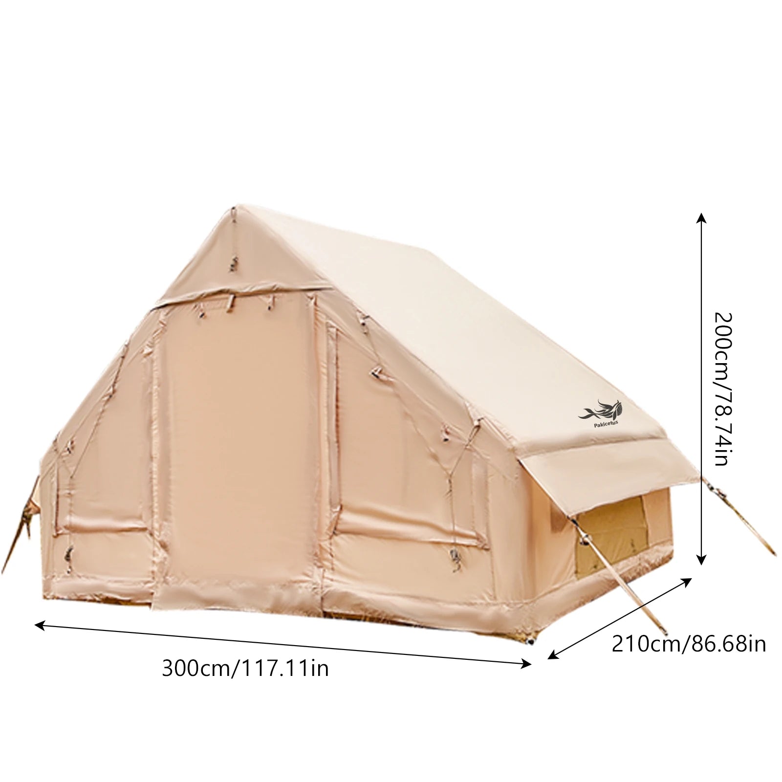 Large Inflatable Camping Tent with Skylight, Quick Air-Flow