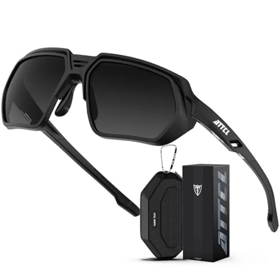 Sports Polarized Sunglasses for Men: Women UV400 Protection, Lightweight Wrap Around TR90 Frame