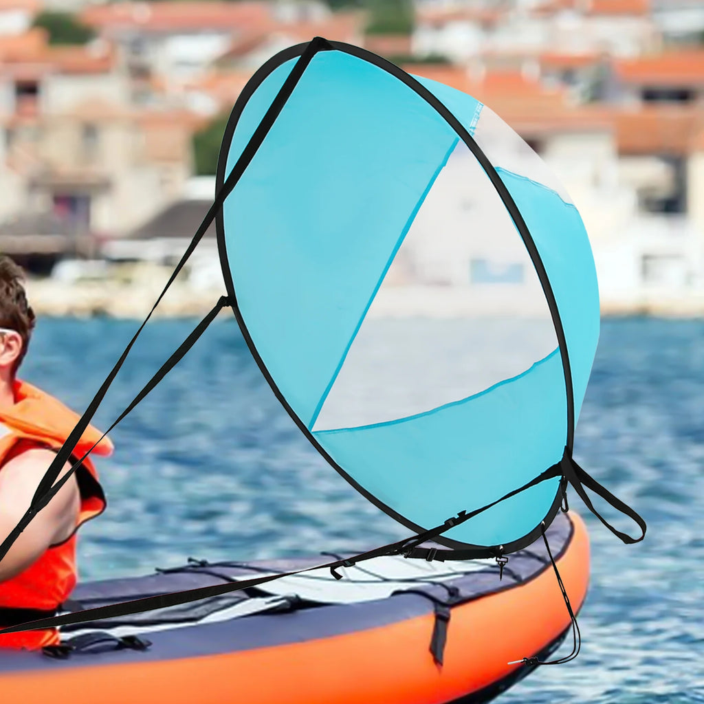 Kayak Sail 42.5" Kayak Downwind Sail - Paddle Board Wind Sail With Instant Popup & Secure Locking