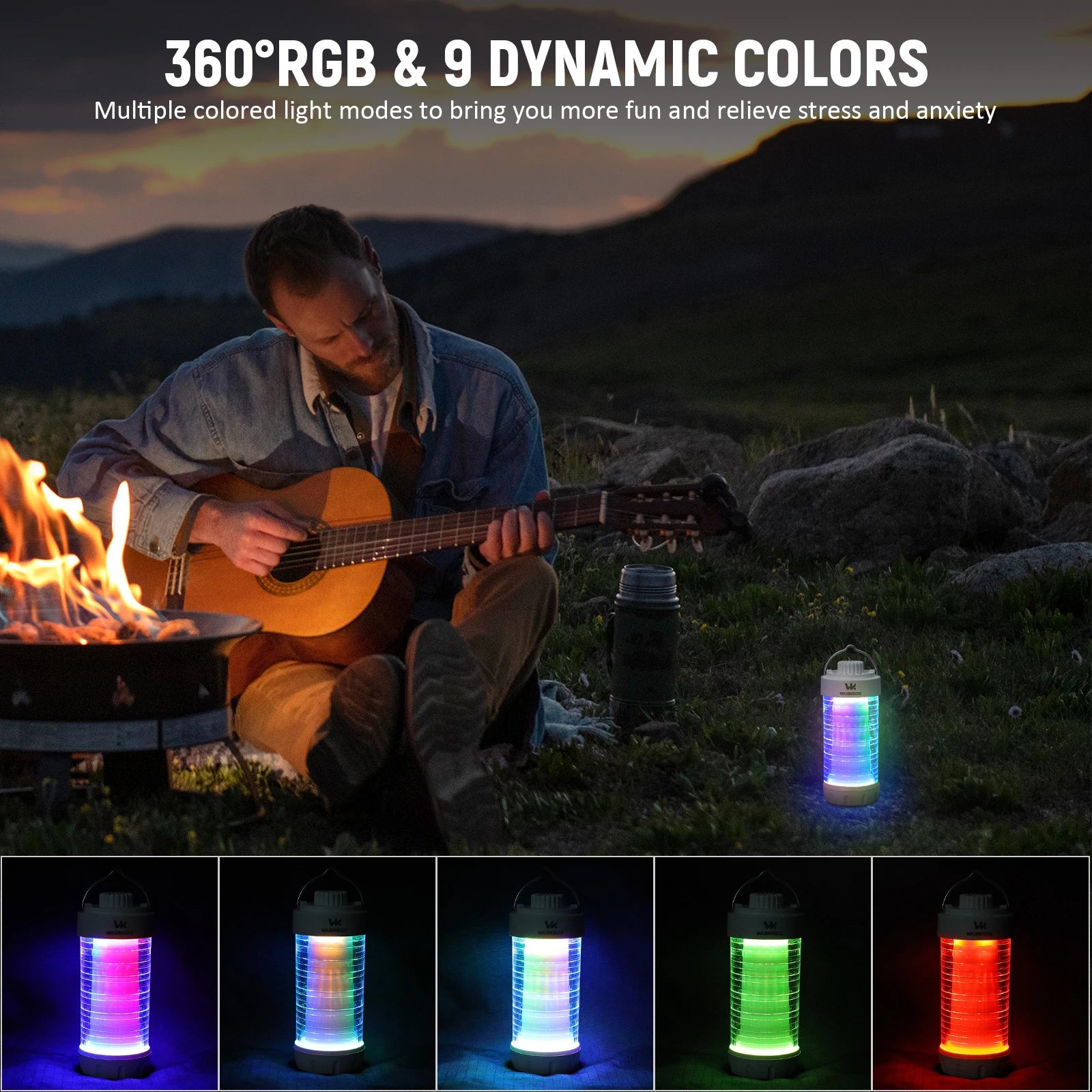 CL01 Camping Lantern 550LM Rechargeable LED Flashlight Waterproof EDC Work Light Power Bank Magnetic Lamp