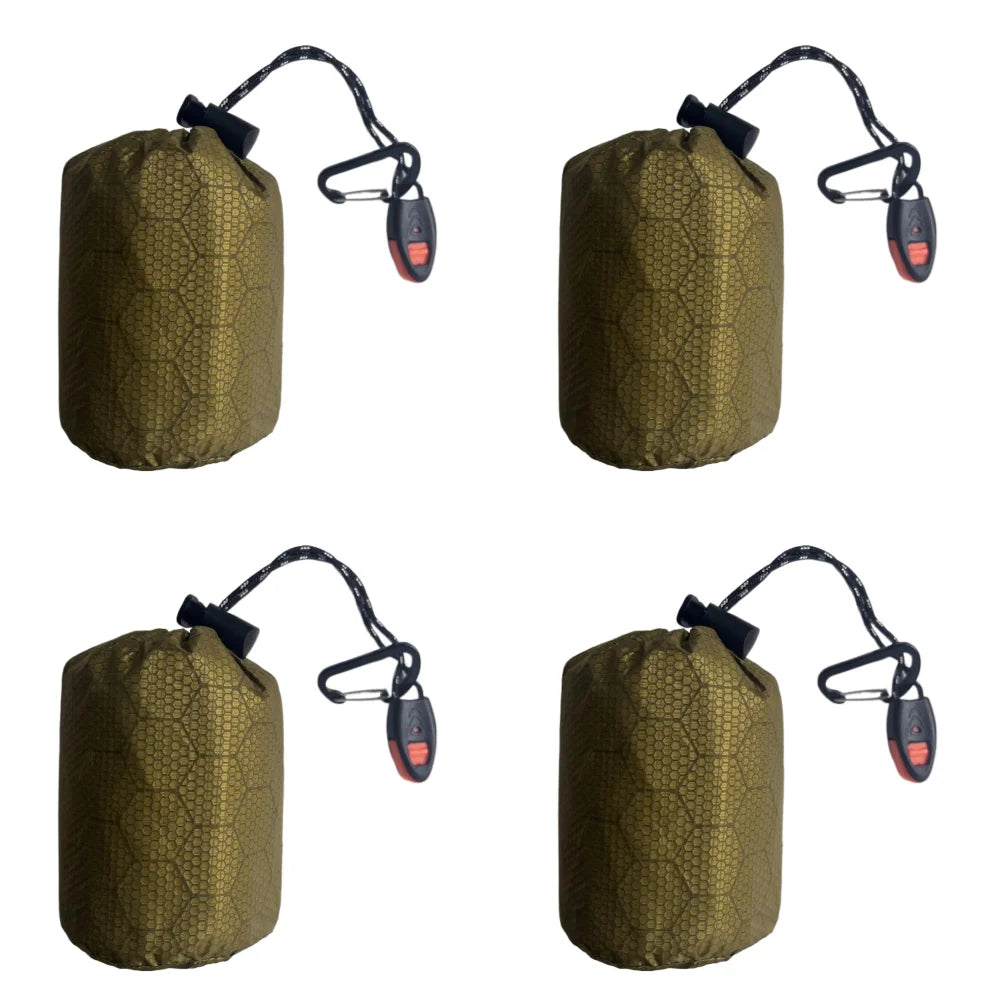 2-5PCS Waterproof Thermal Emergency Sleeping Bag Bivy Sack Survival Blanket Windproof Hiking Outdoor