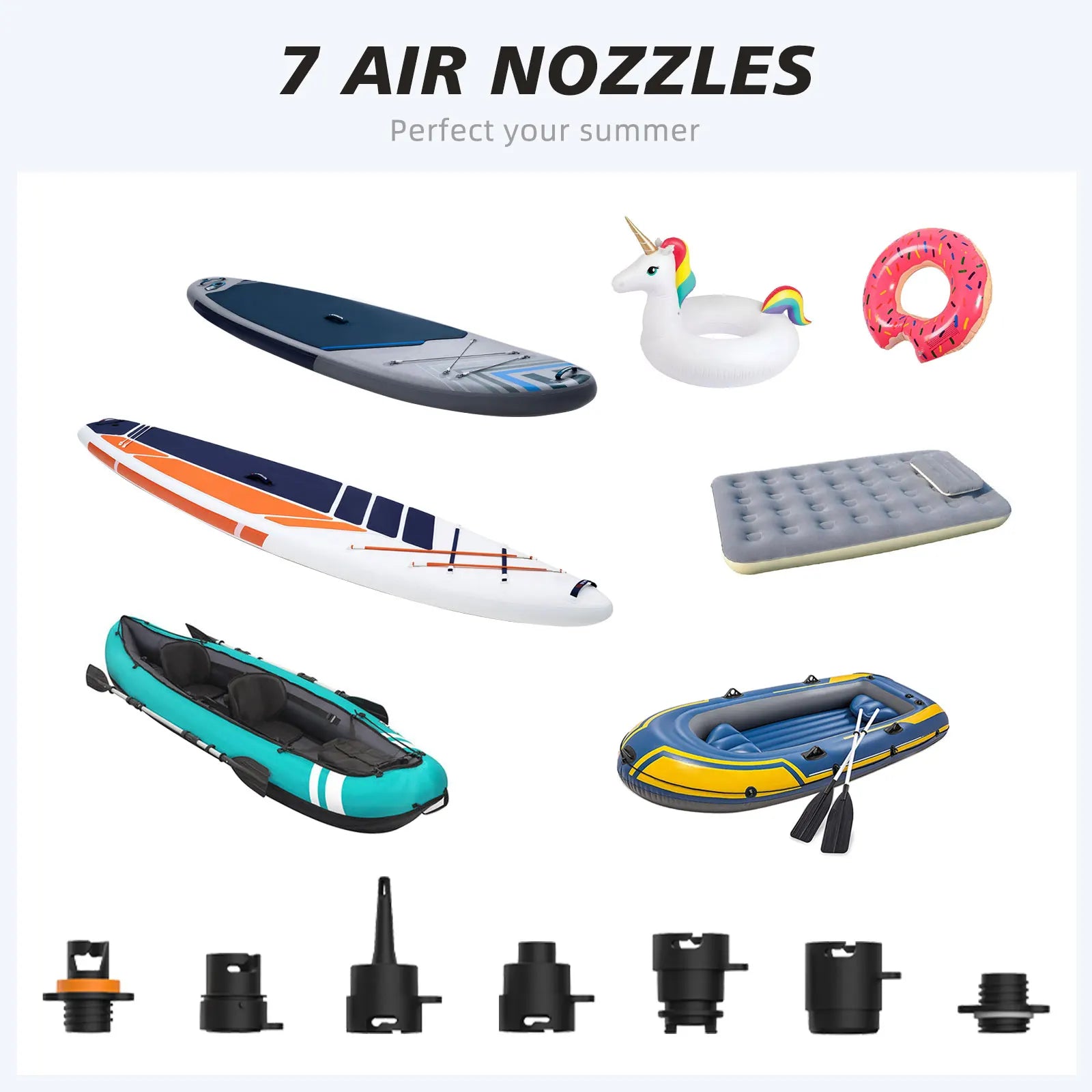 SUP Electric Air Pump with Battery 5200mAh 18.5V 20 PSI Max Rechargeable Battery Pump for Boards