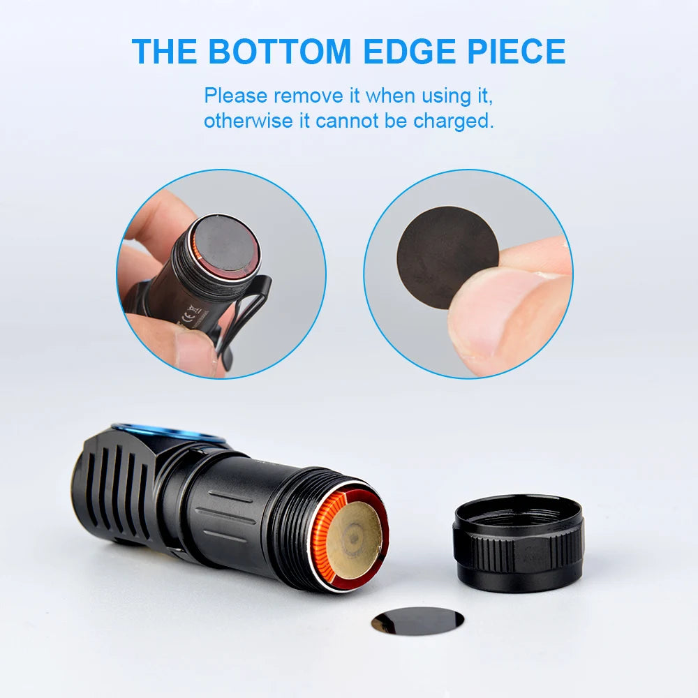 MC12 EDC Powerful LED Headlamp 1000Lumens Magnetic Rechargeable Head Lamp XP-L HI Camping Torch