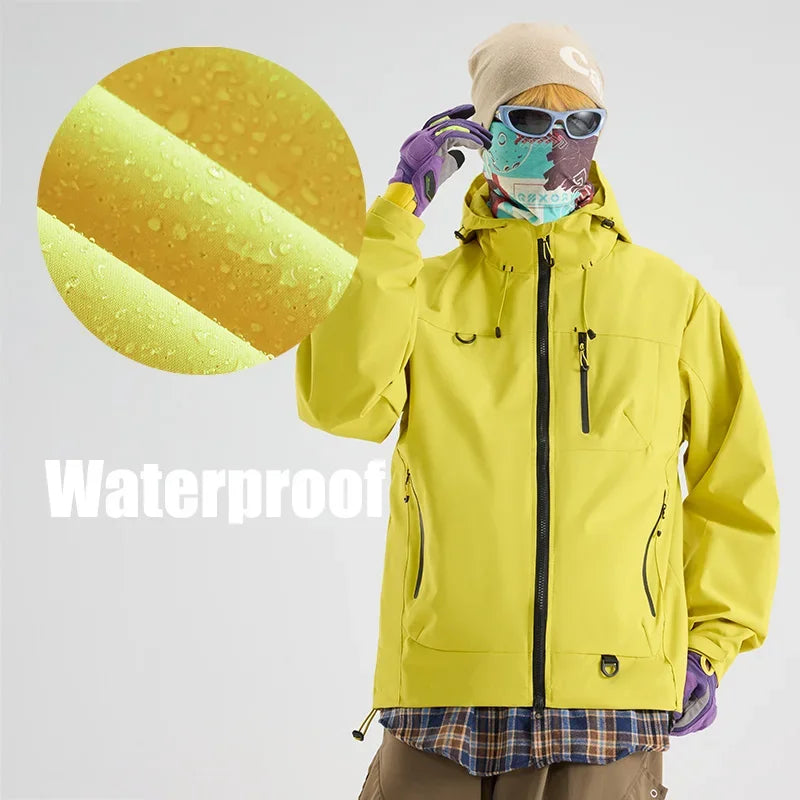 Unisex Hiking Jacket Waterproof Windbreaker Outdoor Hooded Fishing Camping