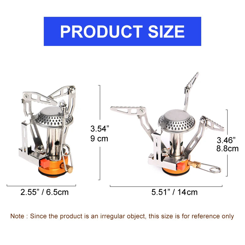 Camping Cookware Set Outdoor Tableware Equipment Burner Stove Folding Knife Fork Portable