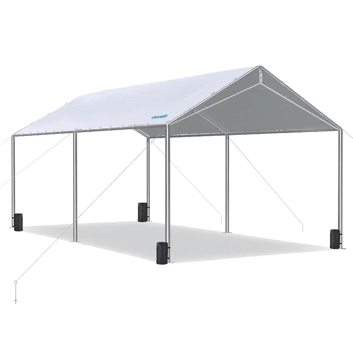 10x20 ft Heavy Duty Car Canopy Galvanized Frame Outdoor Party Boat Shelter
