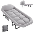Adjustable Folding Camping Bed with Mattress  Lightweight Camping Cot with Carry Bag 6 Angles