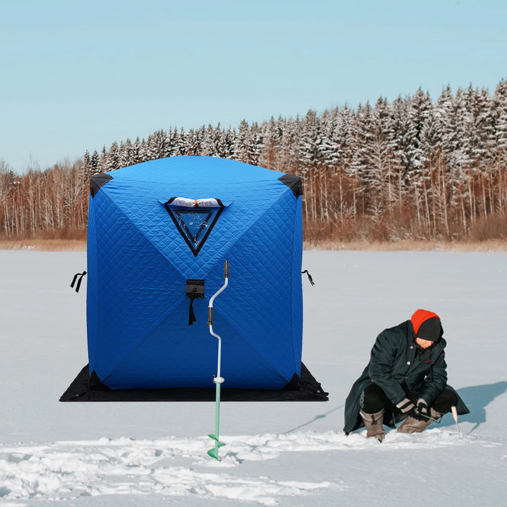 Ice Fishing Insulated Tent, 1-2 Person Shelter, Portable Therma Windproof Camping