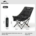 Sea Star Recliner Outdoor Folding High Back Moon Chair 2-Position Adjustable Portable Camping Chair