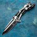 1pc Multifunctional Mechanical Knife Wilderness Survival Knife Outdoor Camping Tool Full Stainless Steel Folding Knife