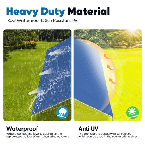 10x20 ft Heavy Duty Car Canopy Galvanized Frame Outdoor Party Boat Shelter