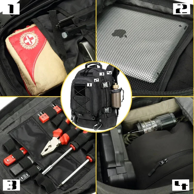 Extra Large 60L Hiking Backpack for Outdoor Water Resistant