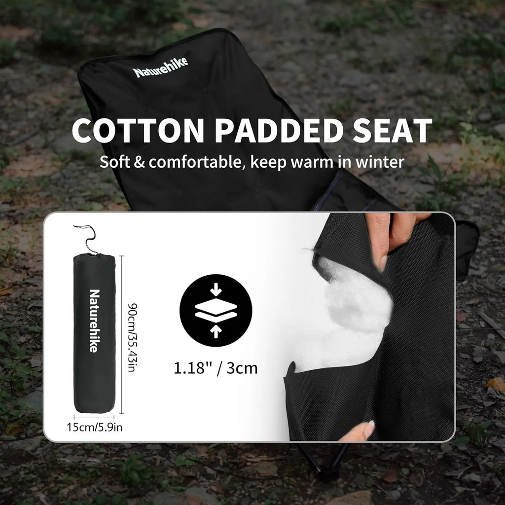 Sea Star Recliner Outdoor Folding High Back Moon Chair 2-Position Adjustable Portable Camping Chair