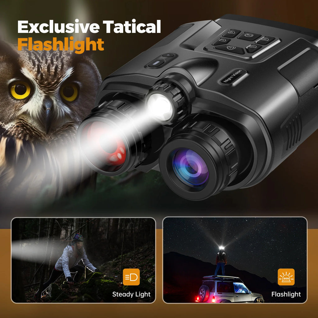 4K Night Vision Binoculars Infrared Rechargeable 8X Digital Zoom