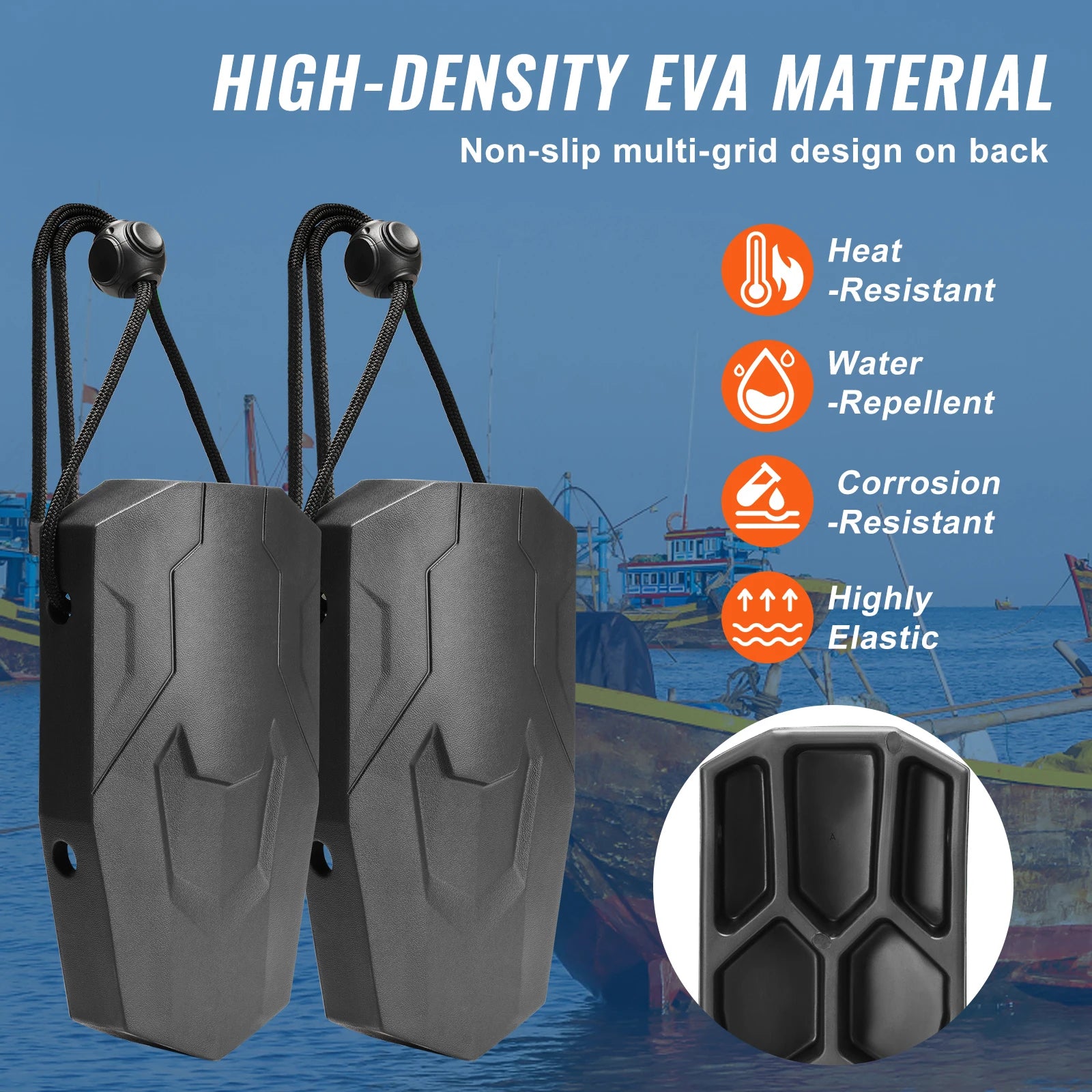 Boat Fenders Marine EVA Boat Dock Fenders Bumper with Ropes Cord Locks