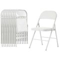 10 Pack Folding Chairs with Padded Cushion and Back, Foldable Outdoor Chairs with 330-LBS Capacity