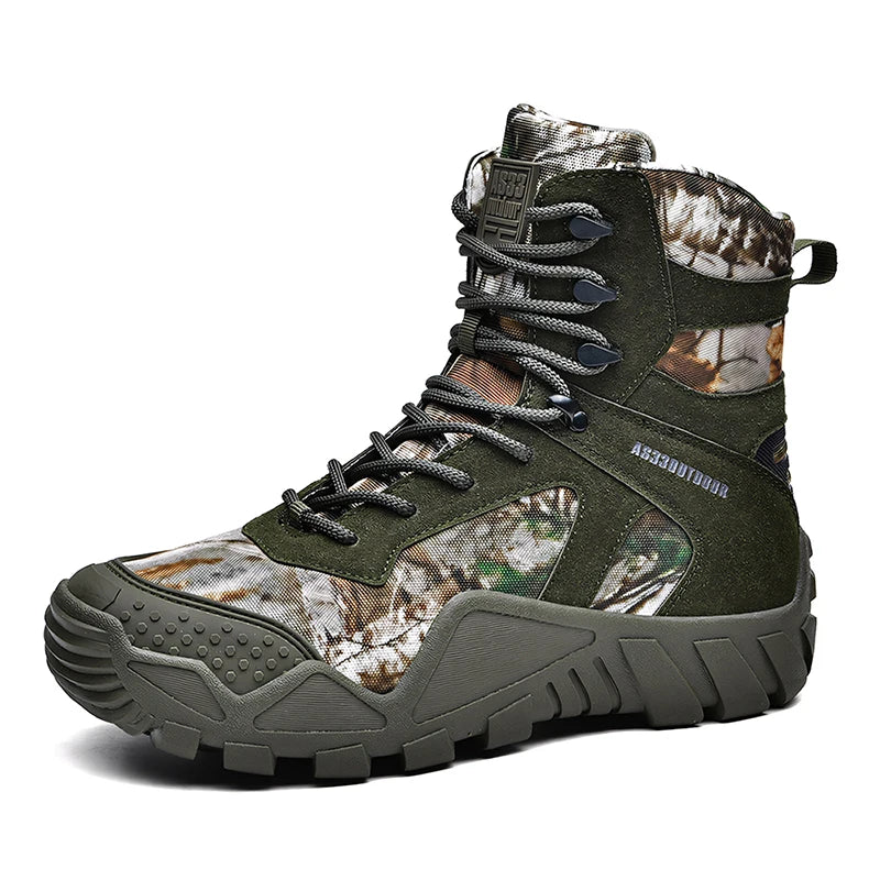 Men's waterproof hiking boots, lightweight outdoor work boots, durable