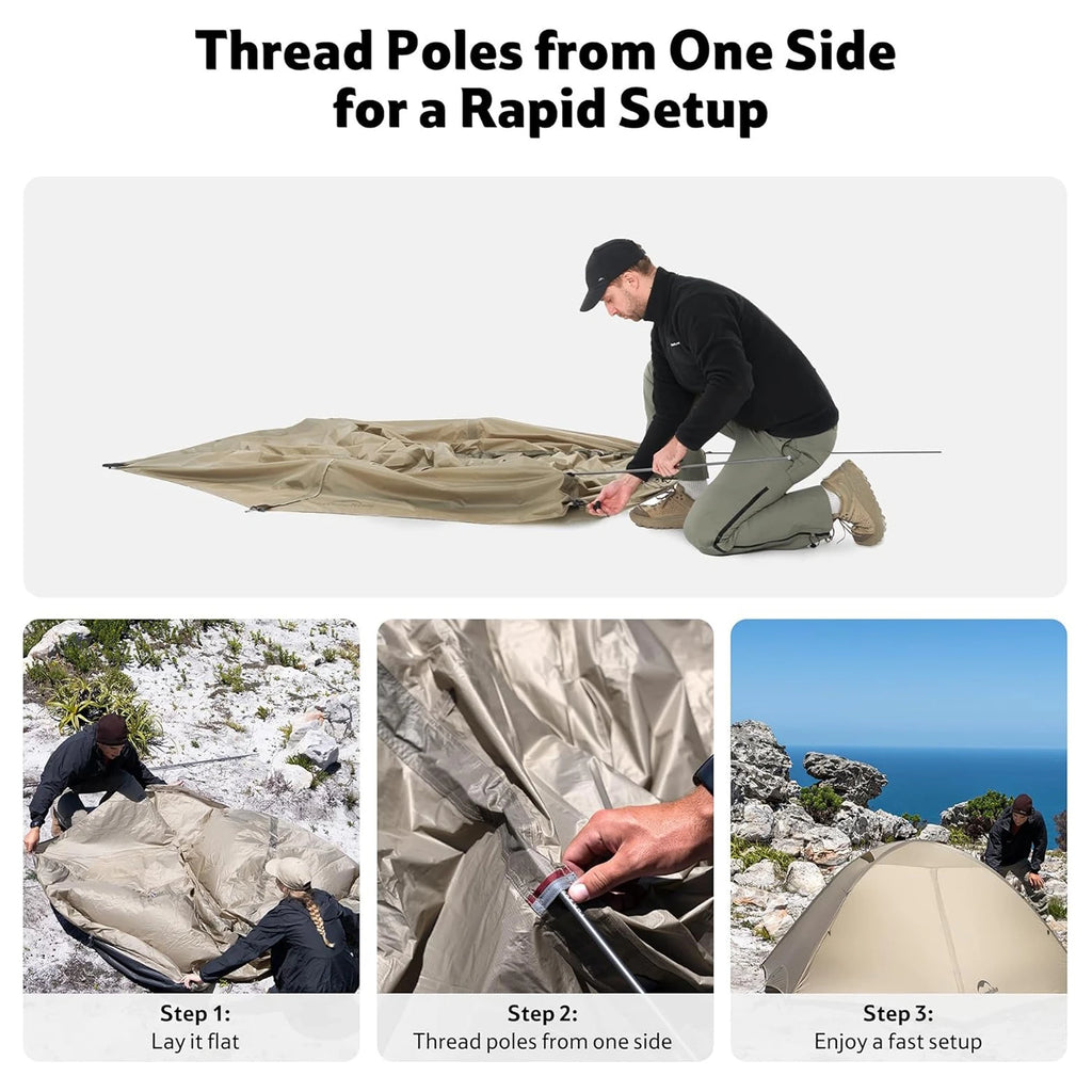 UL PRO 1/2 Person Backpacking Tent Hiking Tent Outdoor Camping Portable Equipment Mountaineering Tent Ultralight Waterproof