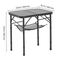Folding Camping Table Adjustable Height Portable Side Tables Aluminum MDF Beach Table with Mesh Layer