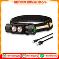 H25L USB Rechargeable 1000LM Headlamp with 18650 Battery Dual 5000K Flashlight Camping Fishing