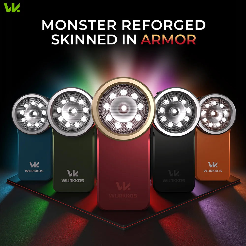 HD03 680LM Mini Clip Flashlight Rechargeable with Colorful Light  for Outdoors